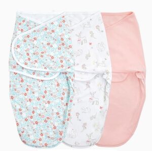NWT Aden + Anais Essentials Cotton Wrap Swaddle Set Of 3